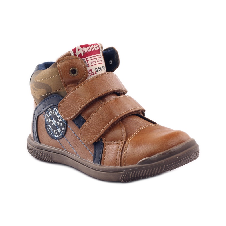 American Club Sport con inserto in pelle americana 16213 blu navy marrone 1