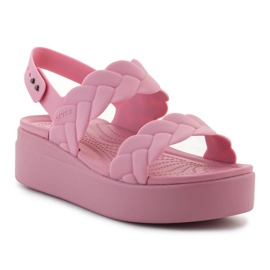 CROCS Brooklyn Weven Weedge Basso 209977-6xx Sandali rosa 1