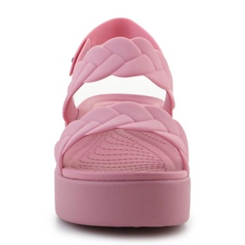 CROCS Brooklyn Weven Weedge Basso 209977-6xx Sandali rosa 2