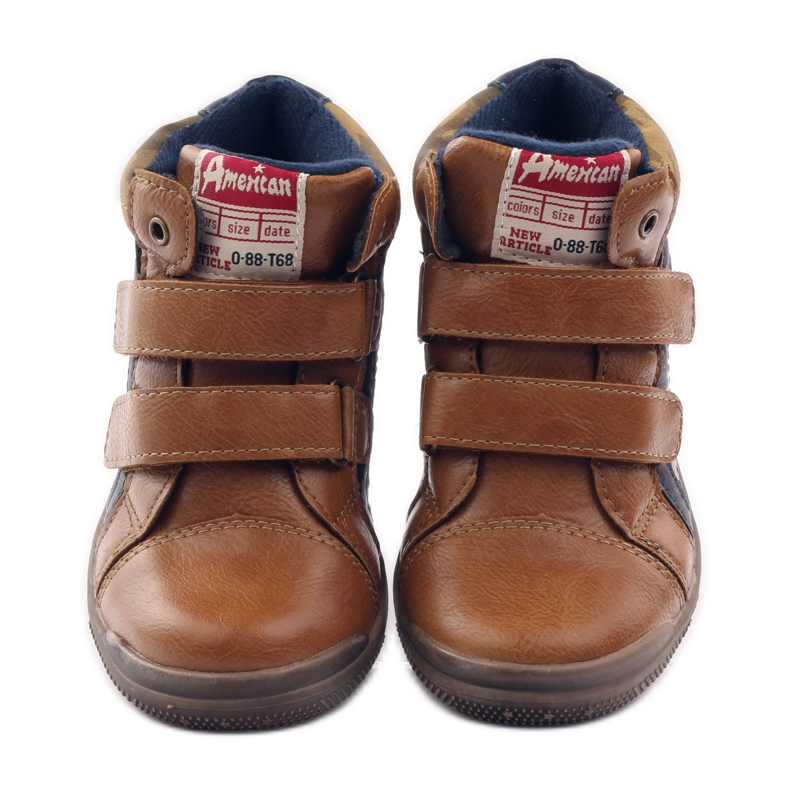 American Club Sport con inserto in pelle americana 16213 blu navy marrone 4