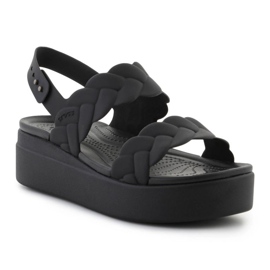 Crocs sandali Brooklyn Weven Weedge 209977-060 nero 1