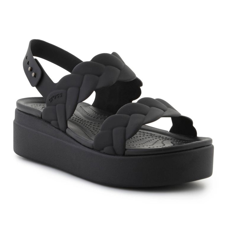 Crocs sandali Brooklyn Weven Weedge 209977-060 nero 1