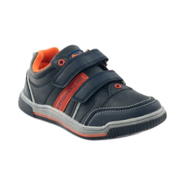 American Club Sneakers ADI American 152625 blu navy arancia 1