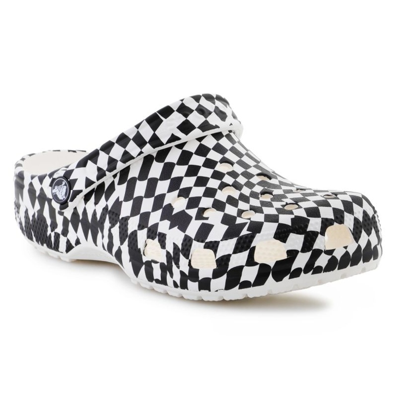 CROCS Classic Warped Checker Clog 211007-103 bianca 1
