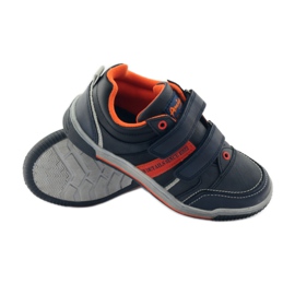 American Club Sneakers ADI American 152625 blu navy arancia 3