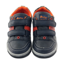 American Club Sneakers ADI American 152625 blu navy arancia 4