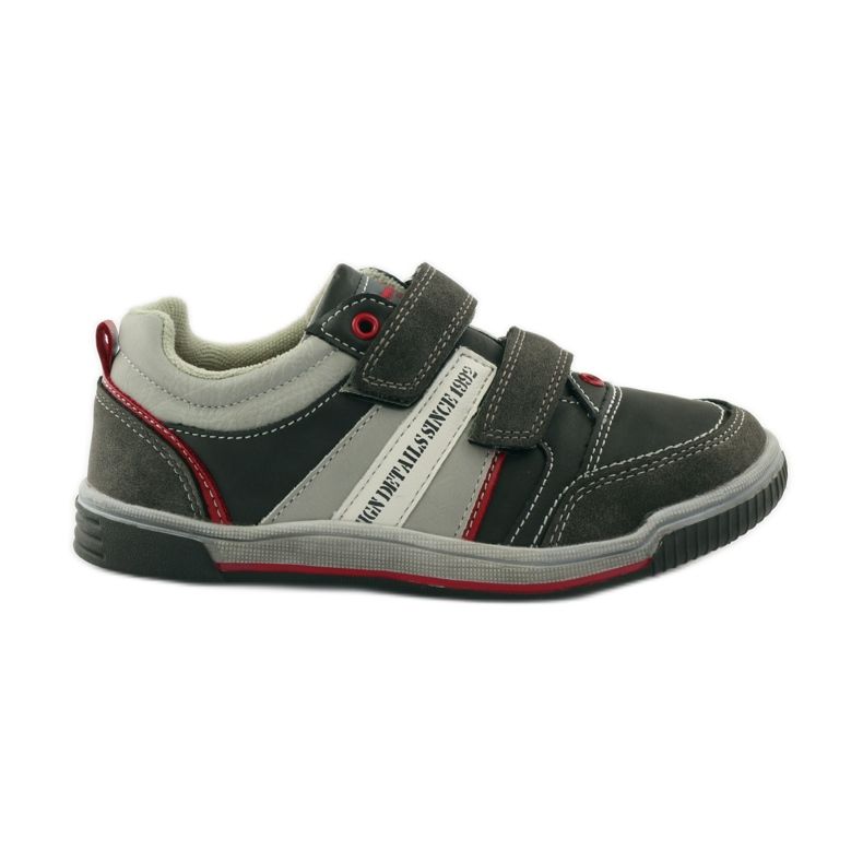 American Club Scarpe sportive per bambini ADI con velcro American 152625 grigio rosso 1