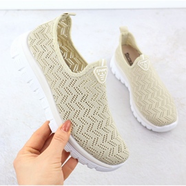Scarpe sportive da donna Slip Openwork su Beige Artiker 56C1016 1