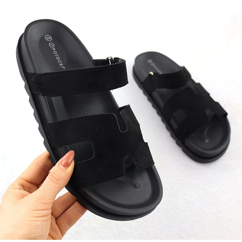 Pantofole da donna Black Potocki GN17303 nero 1