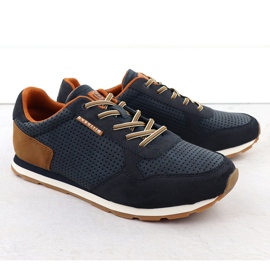 Scarpe sportive maschili casual blu navy bugatti 321-ash02-5500 1