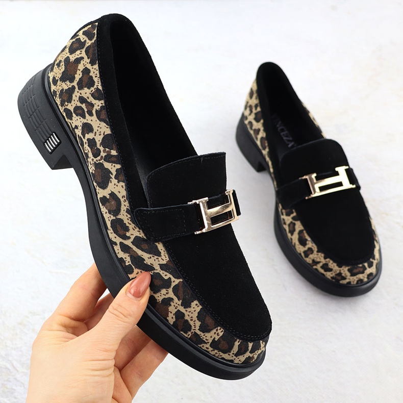 Scarpe leopardo Lordy in pelle Lords Black Vinceza 66791 nero 1
