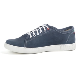 Polbut Scarpe in pelle Sneaker maschile Model 2129 blu navy 1