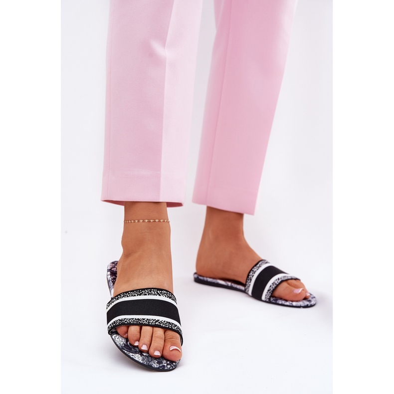 Flap da donna piatta modellata Nero 2