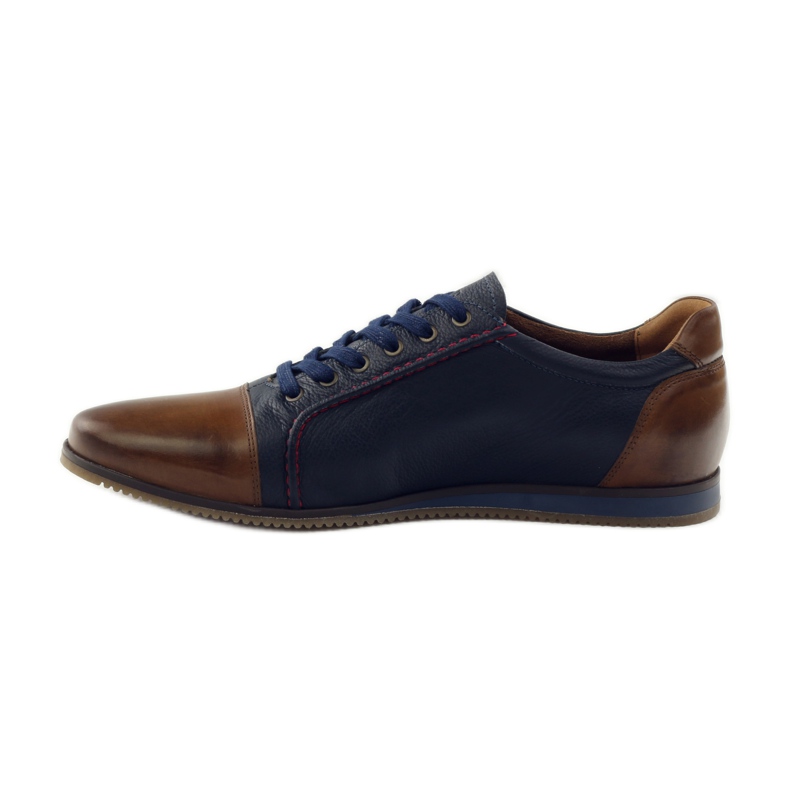 Badura 3173 scarpe sportive blu navy marrone 2