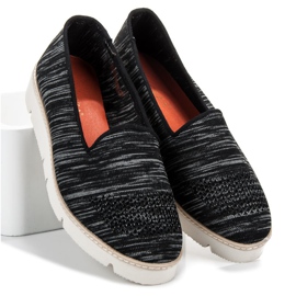 Vinceza Scarpe senza lacci con fantasia nero 1