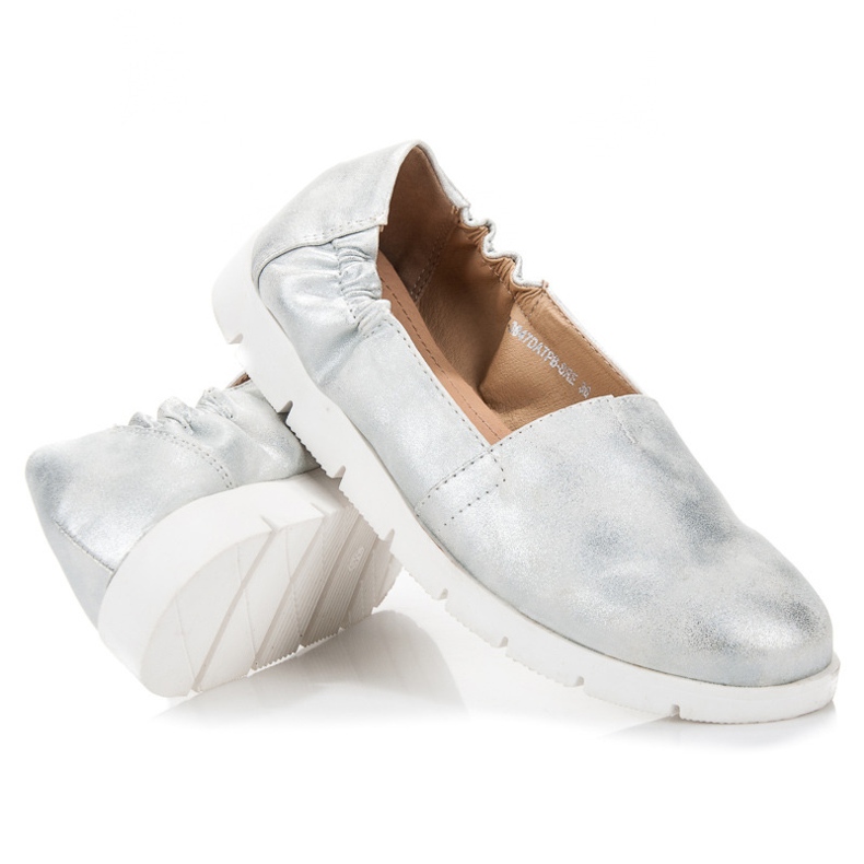 Vinceza Ballerine d'argento grigio 1