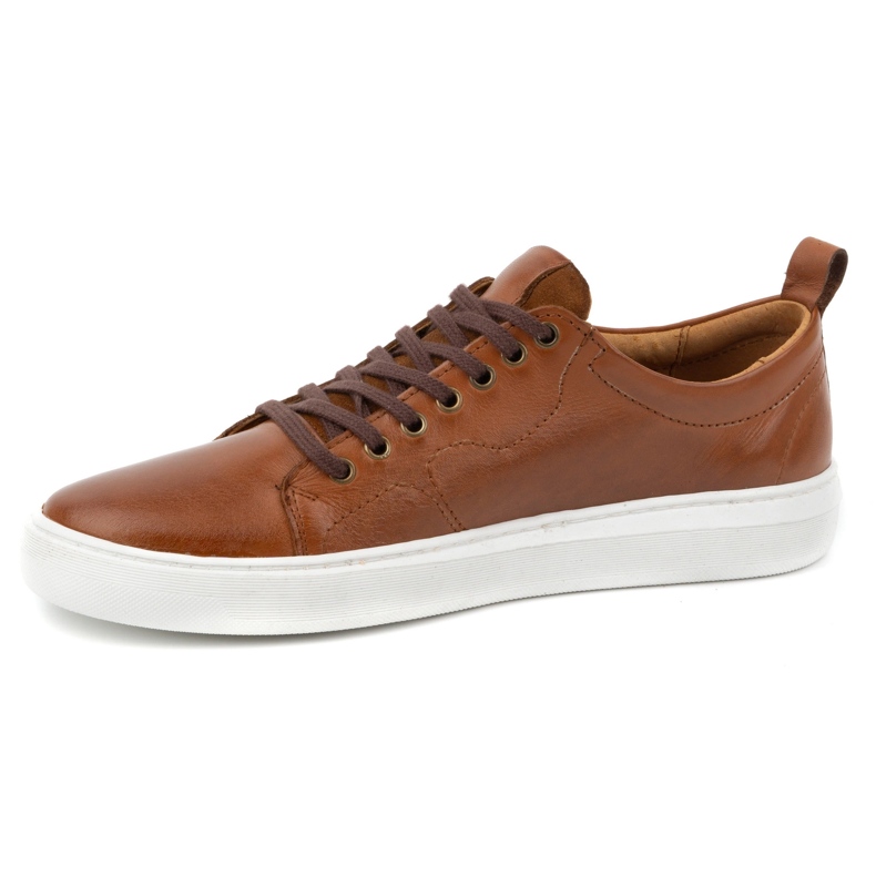 Olivier Scarpe stringate sportive da uomo in pelle 434KNT marrone 2
