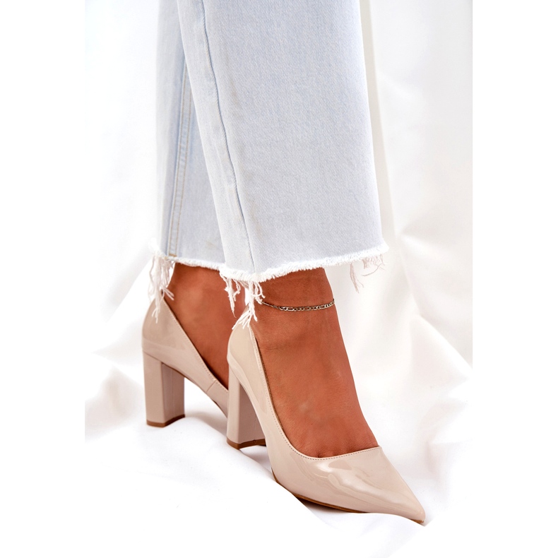 Seastar Pompe dipinte sui tacchi a barre beige 2