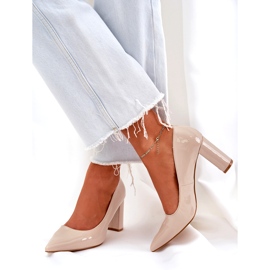 Seastar Pompe dipinte sui tacchi a barre beige 3
