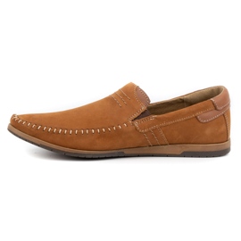 KOMODO Mocassini uomo in pelle 876 cammello marrone 1