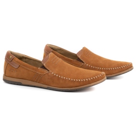 KOMODO Mocassini uomo in pelle 876 cammello marrone 2