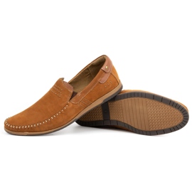 KOMODO Mocassini uomo in pelle 876 cammello marrone 3