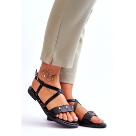 Sandali da donna con stalloni S.Barski KV-YXD072-1 NERO 5