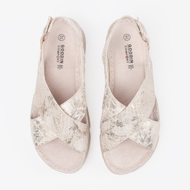 Goodin Sandali di luce leggera piatta beige 2
