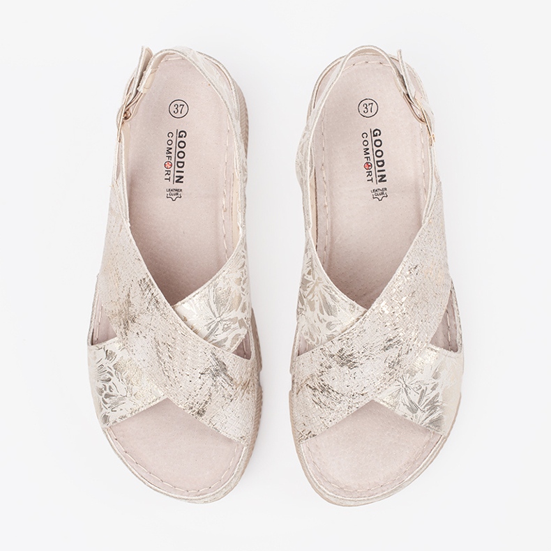 Goodin Sandali di luce leggera piatta beige 2