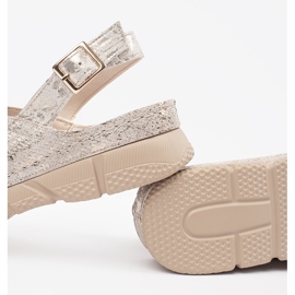 Goodin Sandali di luce leggera piatta beige 1