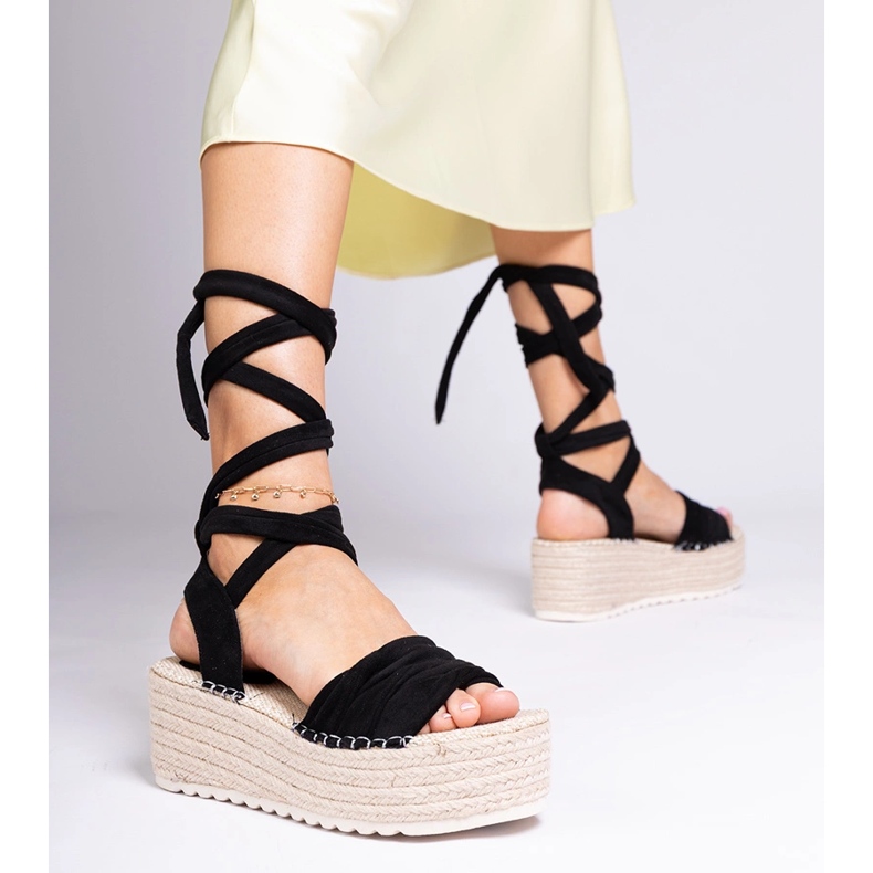 Seastar Espadrillas nere con plateau di Loiseau nero 2