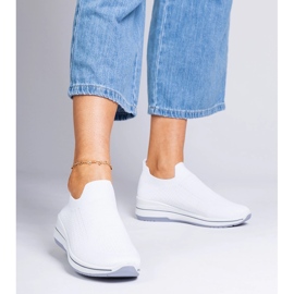 Sneaker sportive slip-on bianche bianca 1