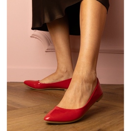Ballerine in vernice rossa rosso 1