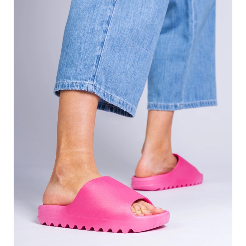 Flip di gomma fucsia da donna rosa 1