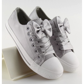 Sneakers da donna grigio satinato 16-509 1