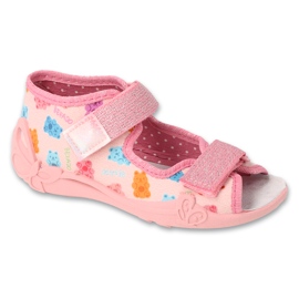 Ciabatte per bambini Befado con inserto in pelle 342P063 rosa 1