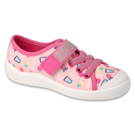 Ciabatte per bambini Befado con velcro 351X026 rosa - applicazioni 1