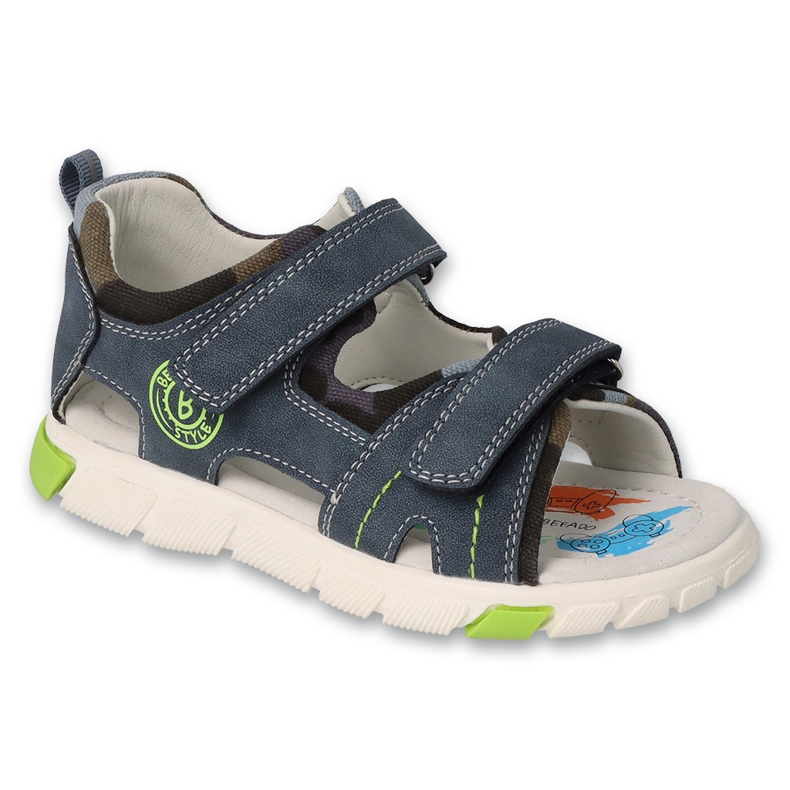 Sandali per bambini Befado, sottopiede in pelle, 170X102, blu navy 1