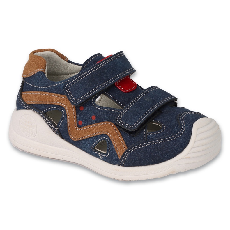 Sandali da bambino Befado con inserto in pelle 170P083 blu navy 1
