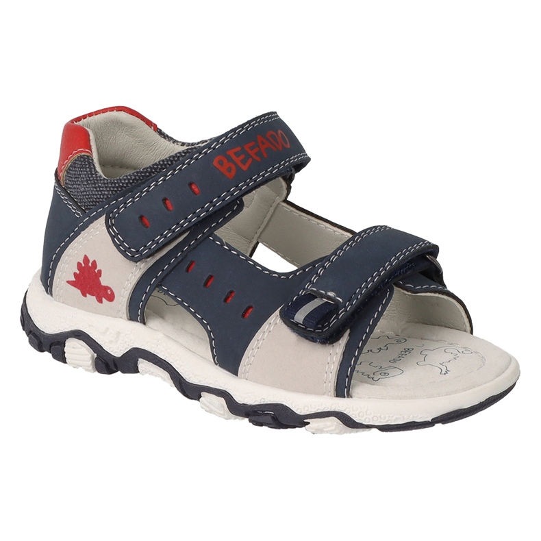 Sandali per bambini Befado con velcro, inserto in pelle 170P097, blu navy 1