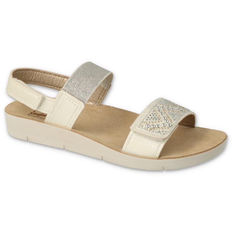 Sandali per bambini di Befado 068y001 con zirconi bianco 1