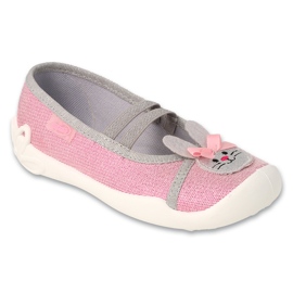 Pantofole per bambini Befado coniglietto 116X329 rosa 1