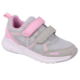 Scarpe sportive per bambini di Befado per velcro 516Y404 grigio rosa 1