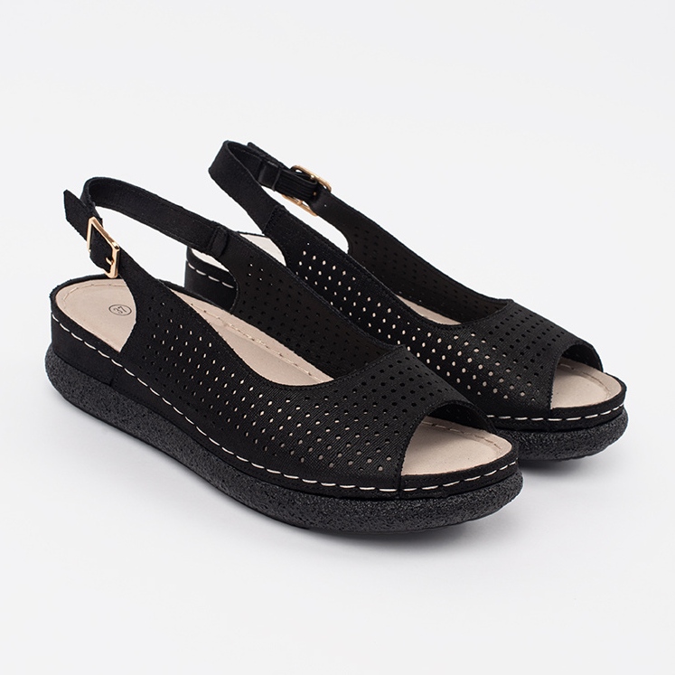 Goodin Sandali openwork comodi neri nero 1