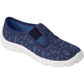 Pantofole per bambini Befado 975Y186 blu navy 1