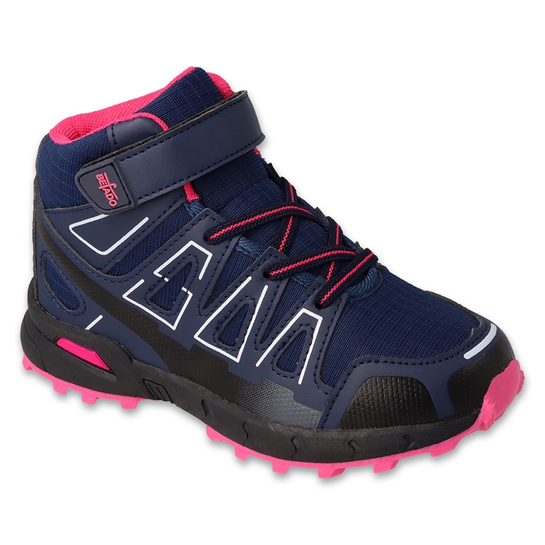 Trekking per bambini Befado 518Y001, blu navy e rosa 1