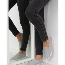 Grigio xl08p Sneakers slip-on in grana grigia 2