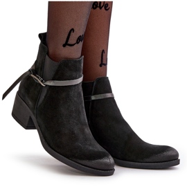 Zazoo 60478 Suede con tacchi alti isolati con cerniera nera nero 5