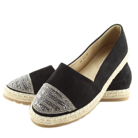 Espadrillas da donna nere H8-102 nere nero 1