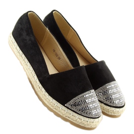 Espadrillas da donna nere H8-102 nere nero 2